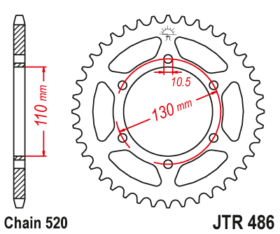 JT SPROCKETS JTR486.45 (50445jt)